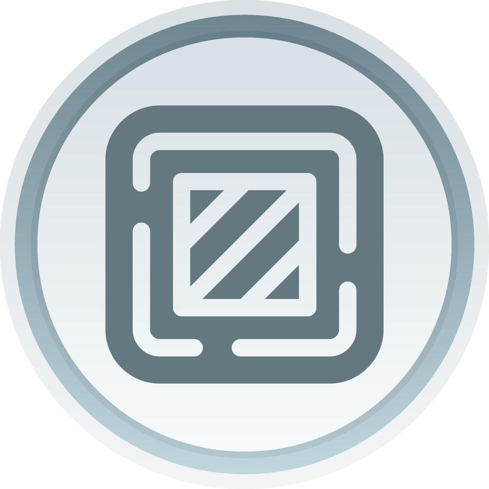 Square Solid button Icon vector