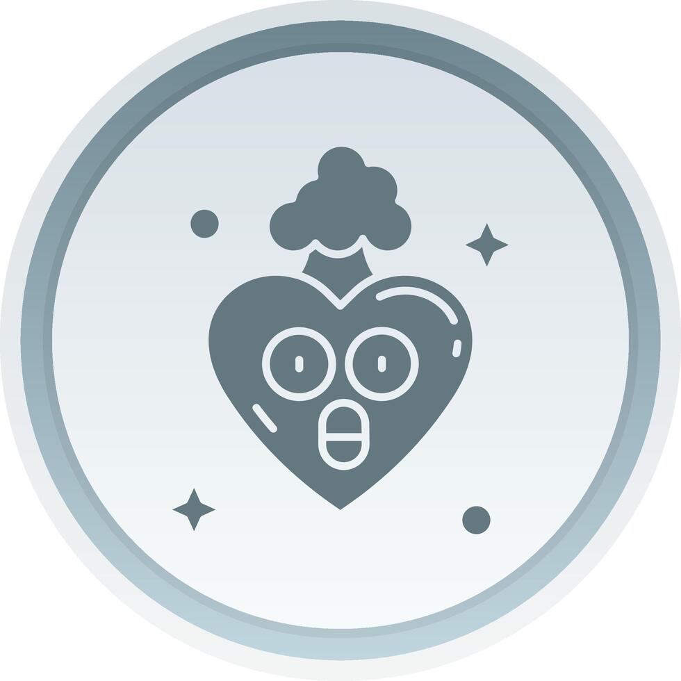 Exploding Solid button Icon vector