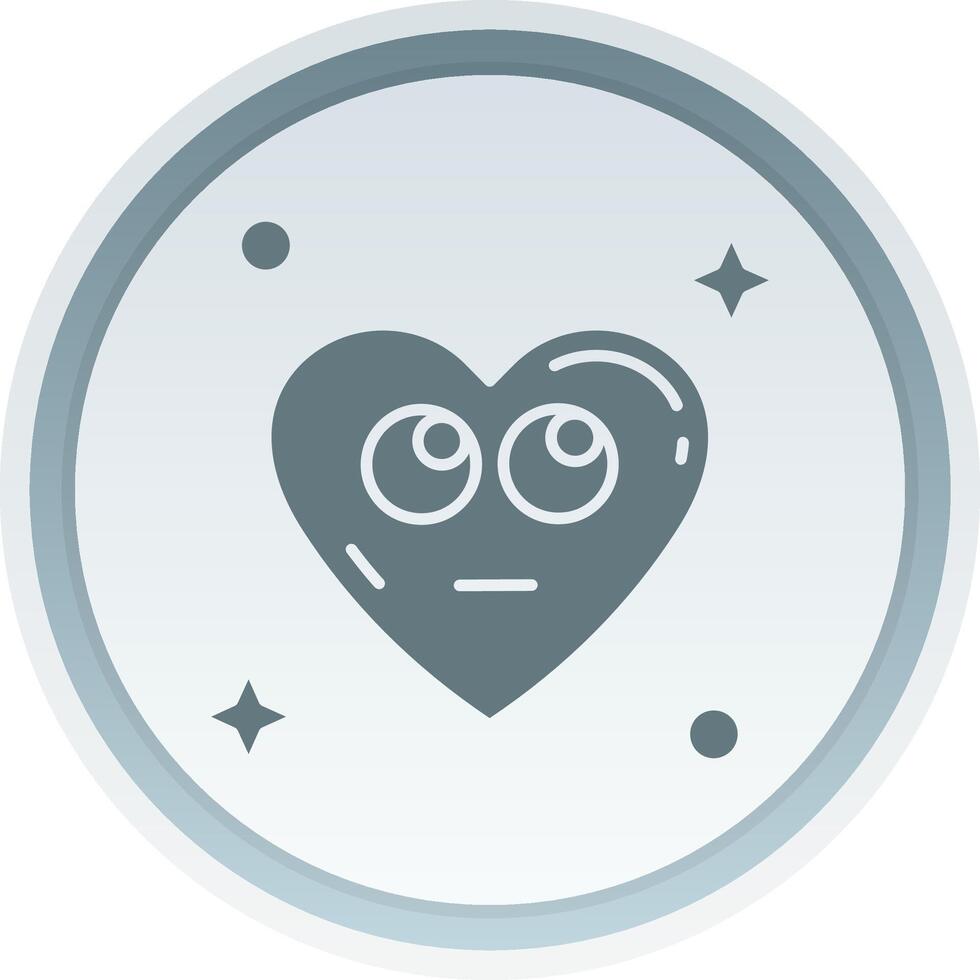 Rolling eyes Solid button Icon vector