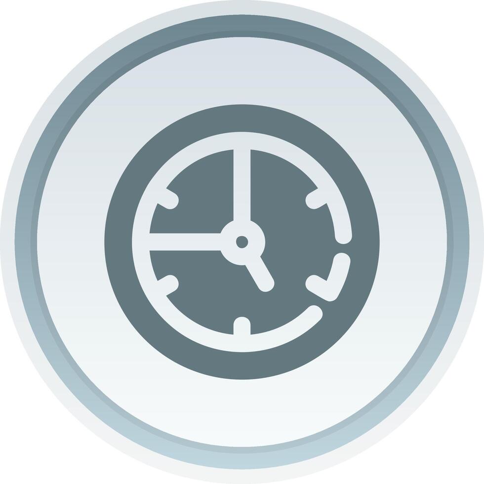 Time Solid button Icon vector