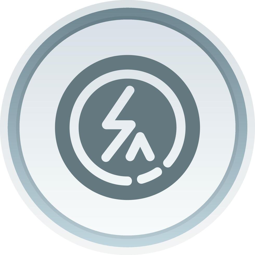 Flash auto Solid button Icon vector