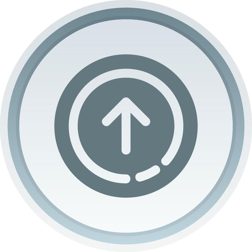 Up arrow Solid button Icon vector