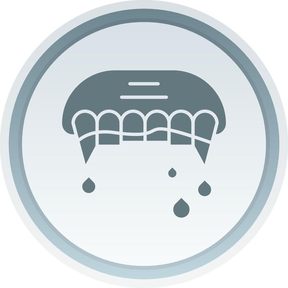 Teeth Solid button Icon vector
