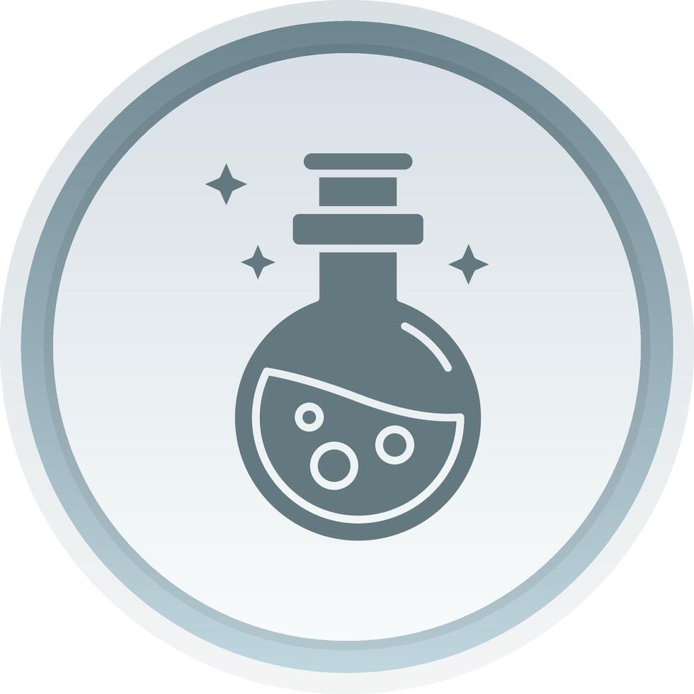 Potion Solid button Icon vector