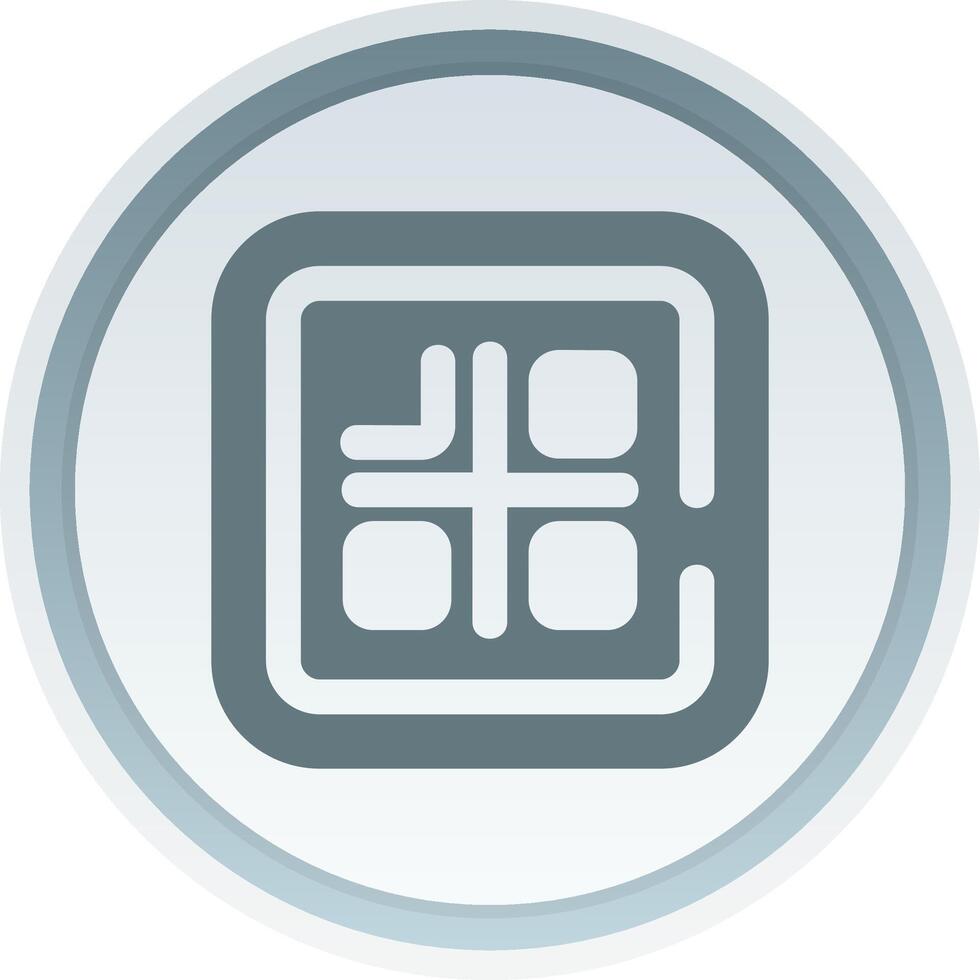 Qr code Solid button Icon vector