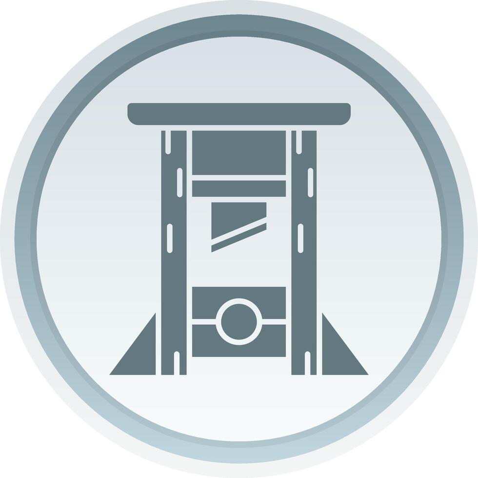 Guilotine Solid button Icon vector