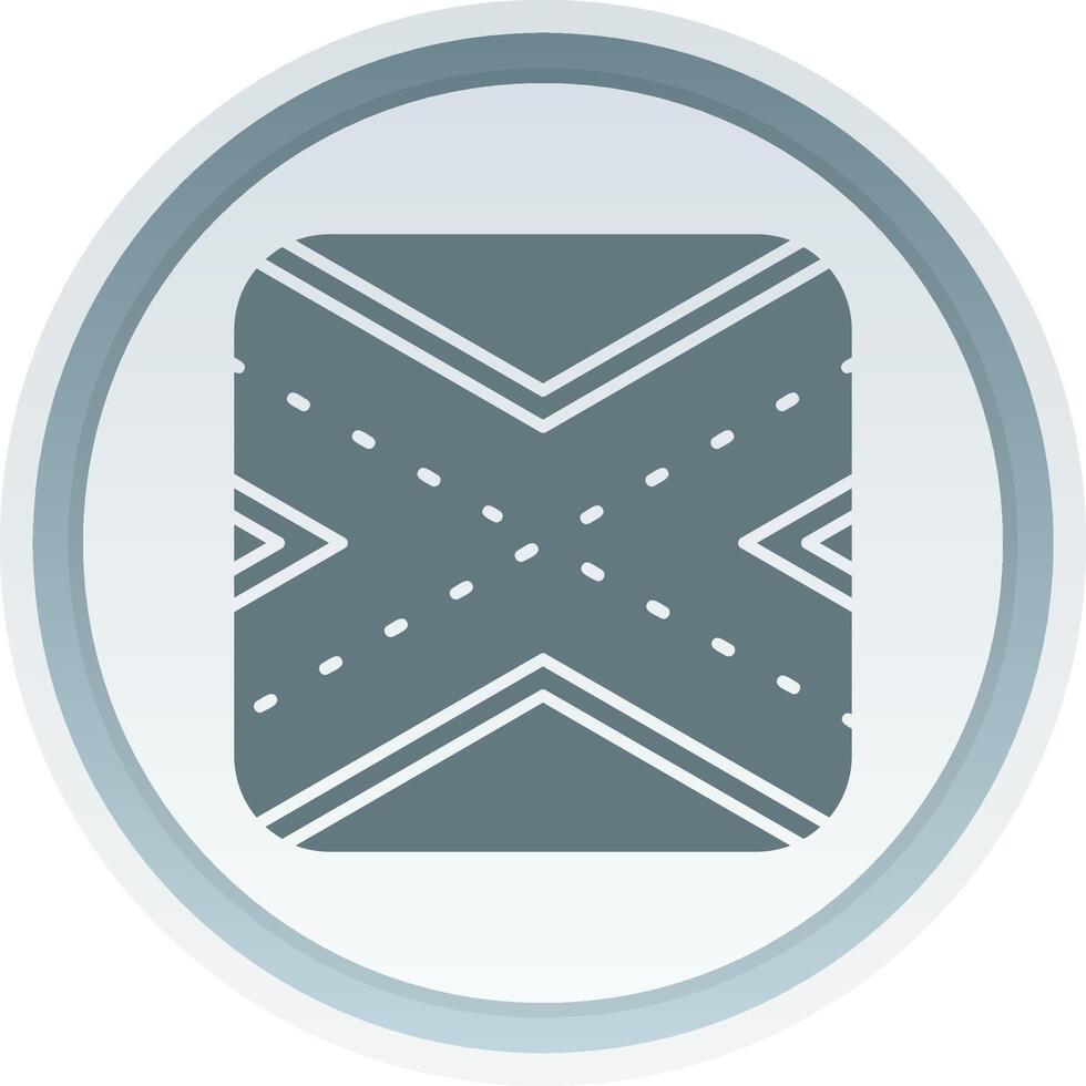 Runway Solid button Icon vector