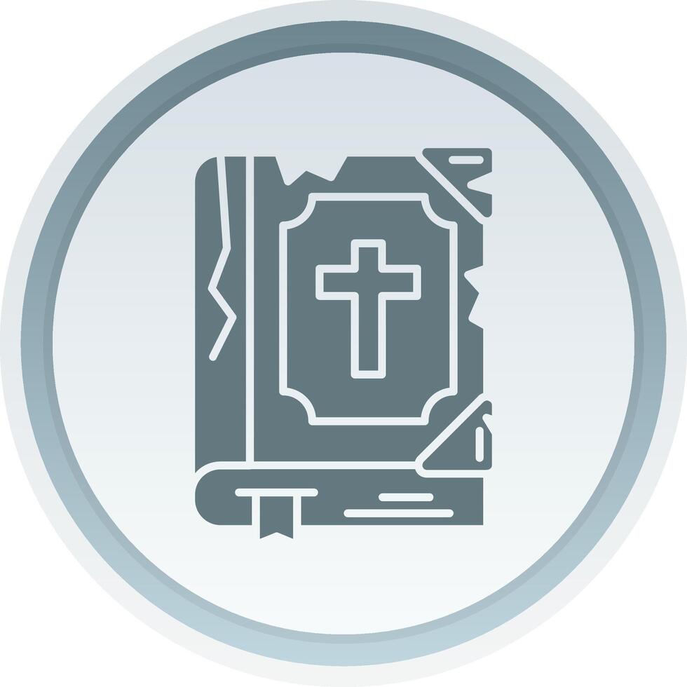 Bible Solid button Icon vector