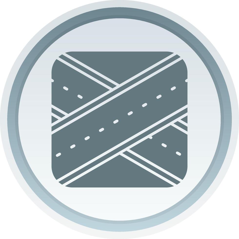 Overpass Solid button Icon vector