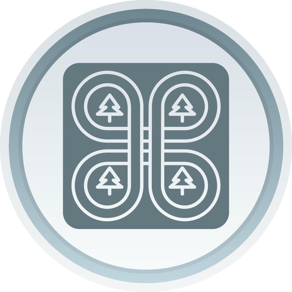 Overpass Solid button Icon vector