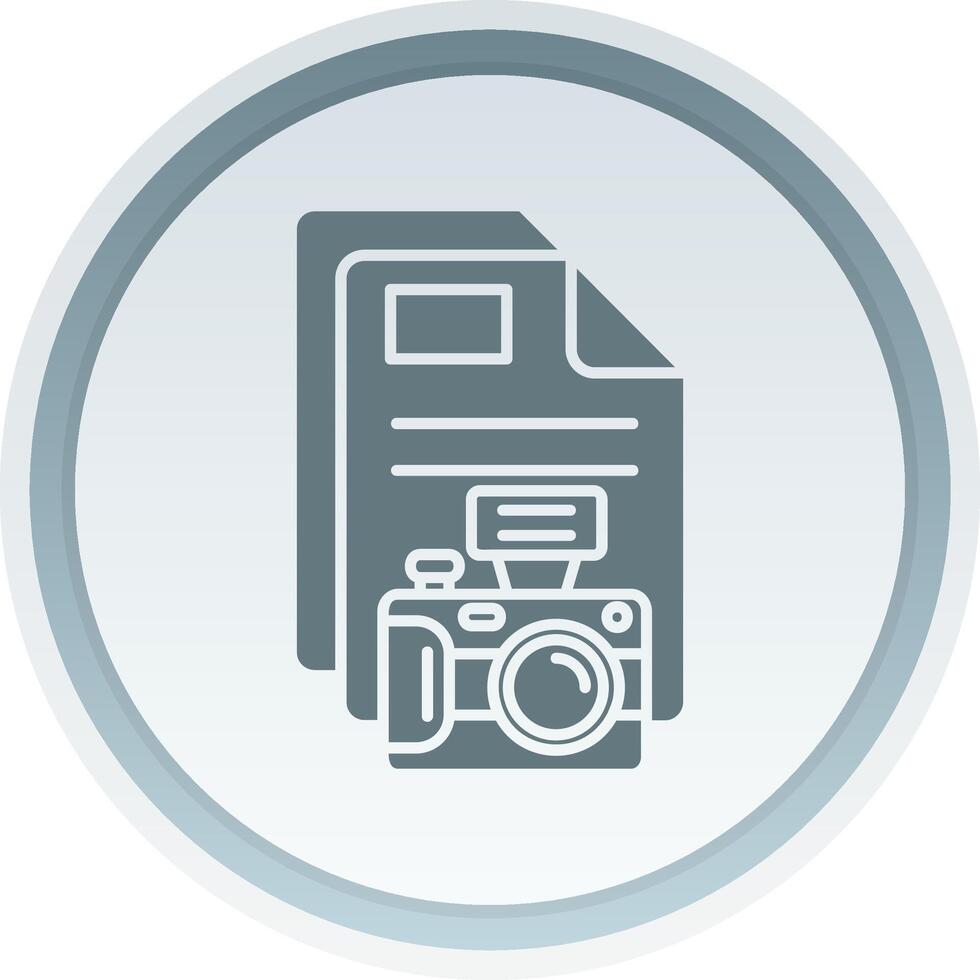Picture Solid button Icon vector