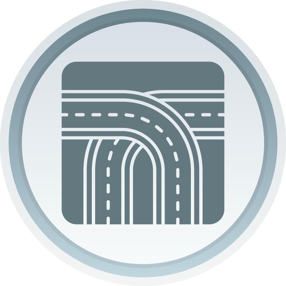 Crossing Solid button Icon vector