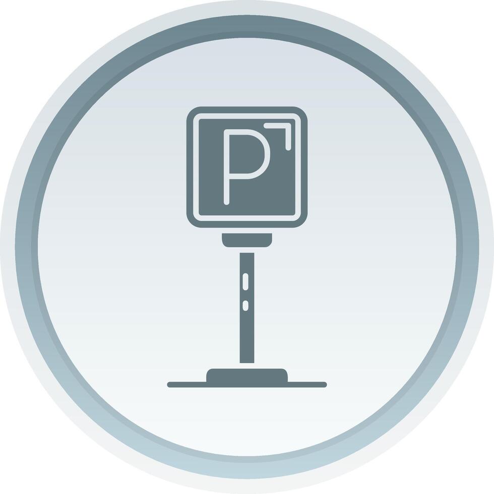 Parking Solid button Icon vector