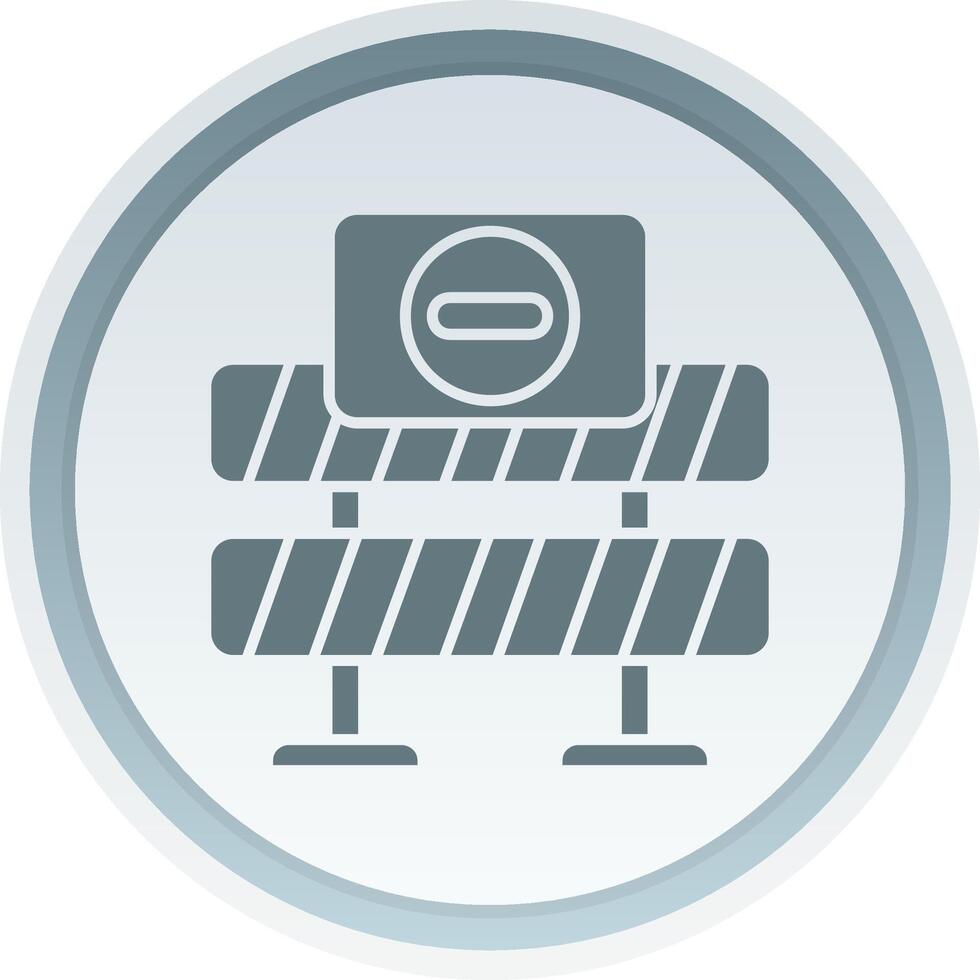 Road closed Solid button Icon vector