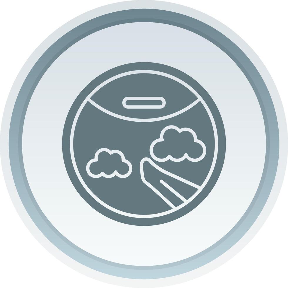Porthole Solid button Icon vector