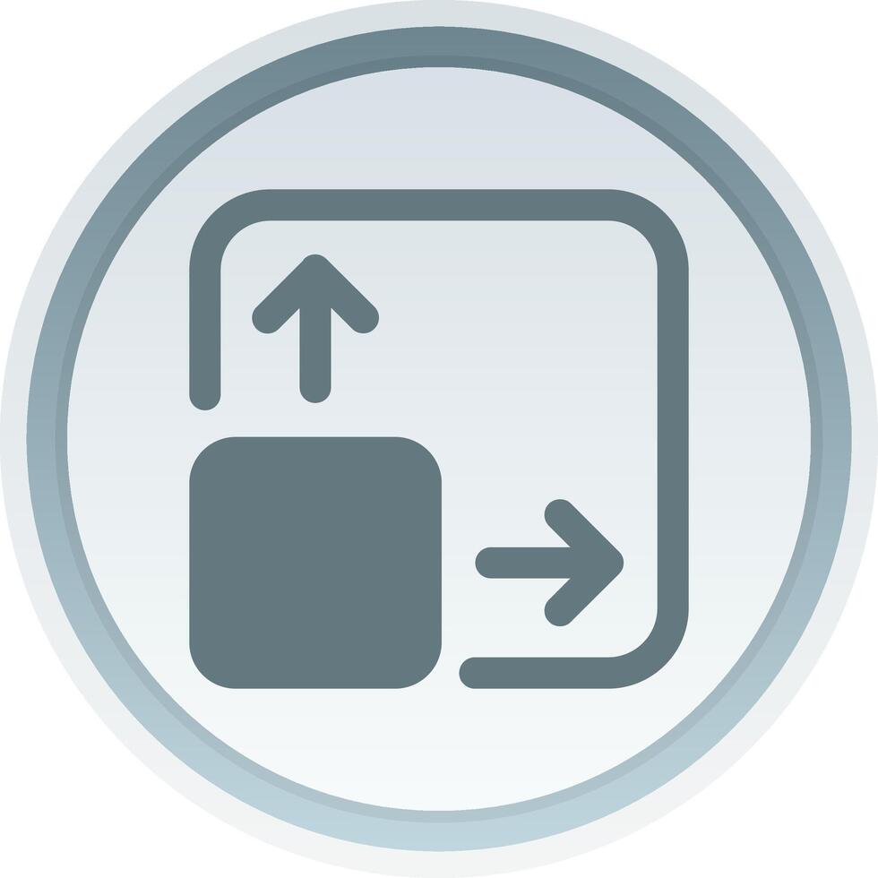 Expand Solid button Icon vector