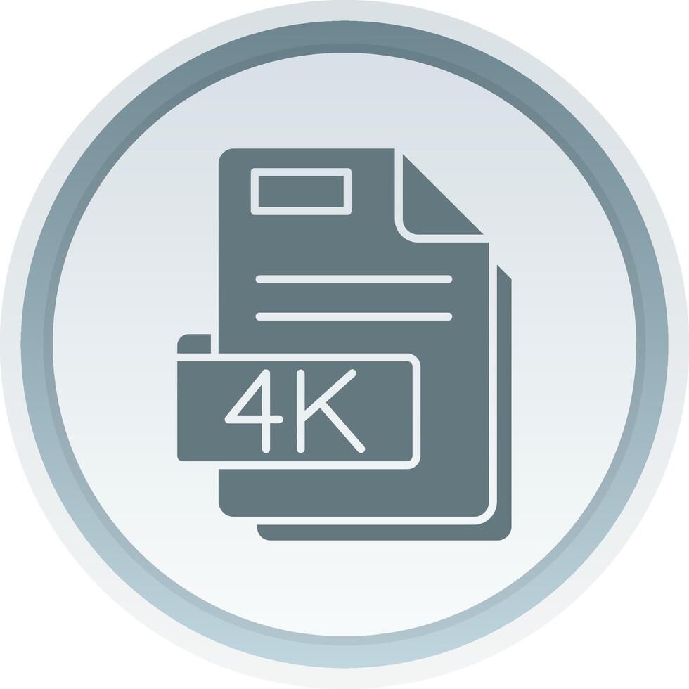 4k Solid button Icon vector