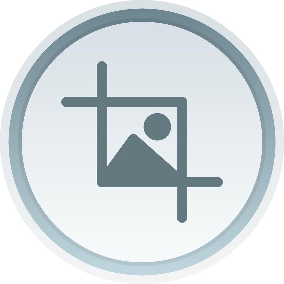Crop selection Solid button Icon vector