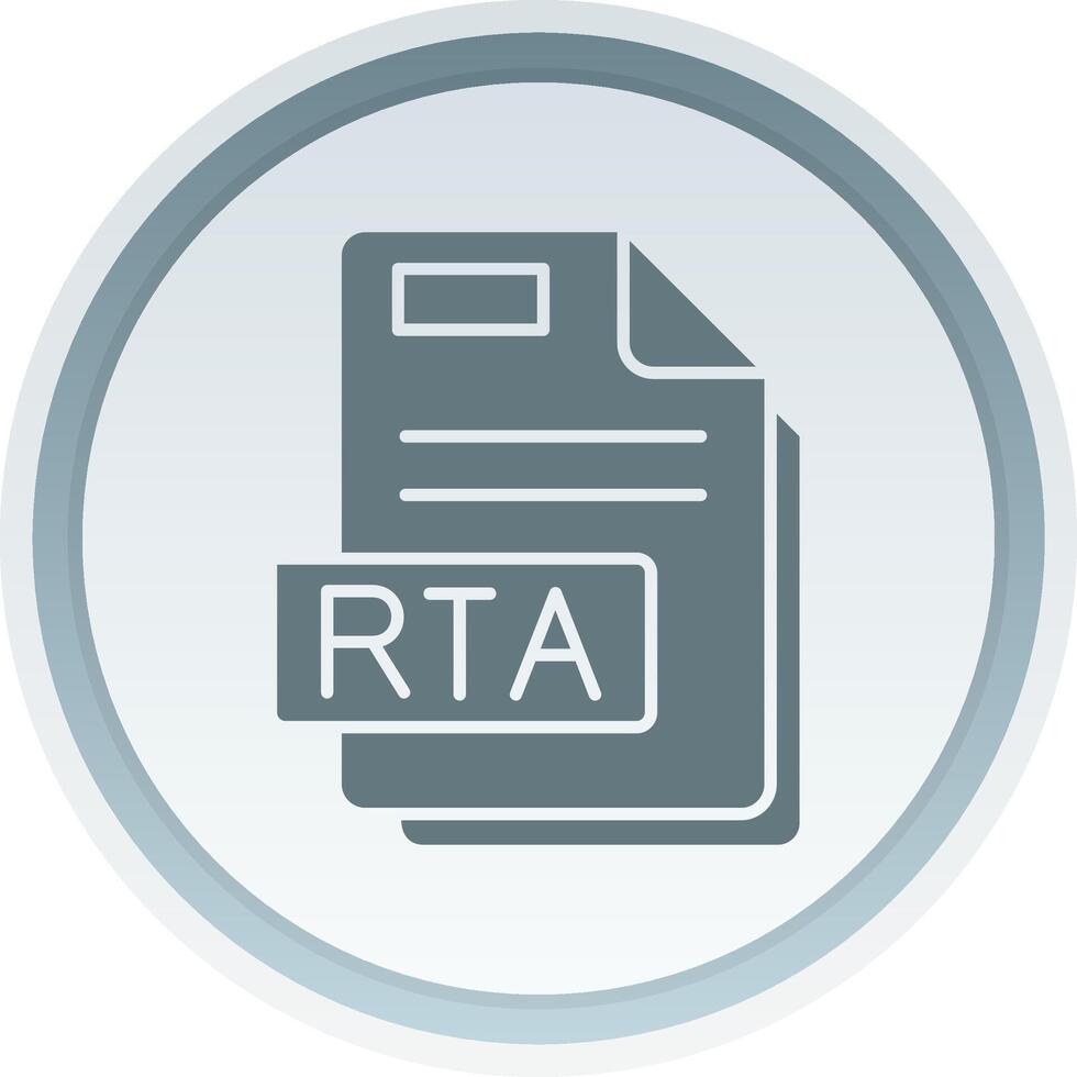 Rta Solid button Icon vector