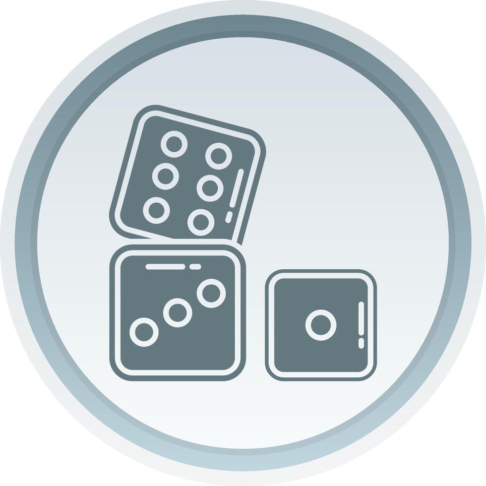 Dices Solid button Icon vector