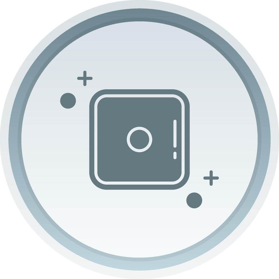 Dice one Solid button Icon vector