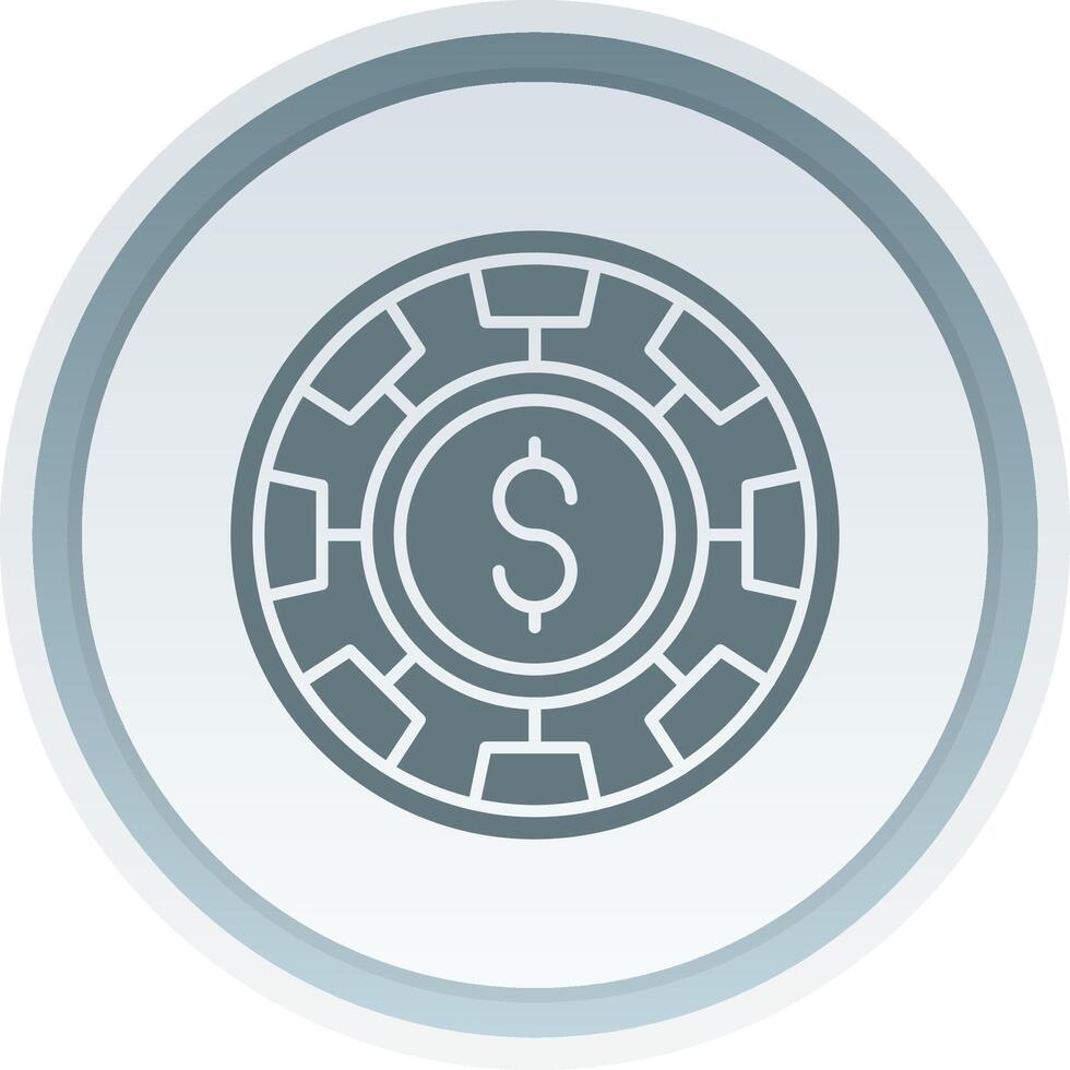 Chip Solid button Icon vector