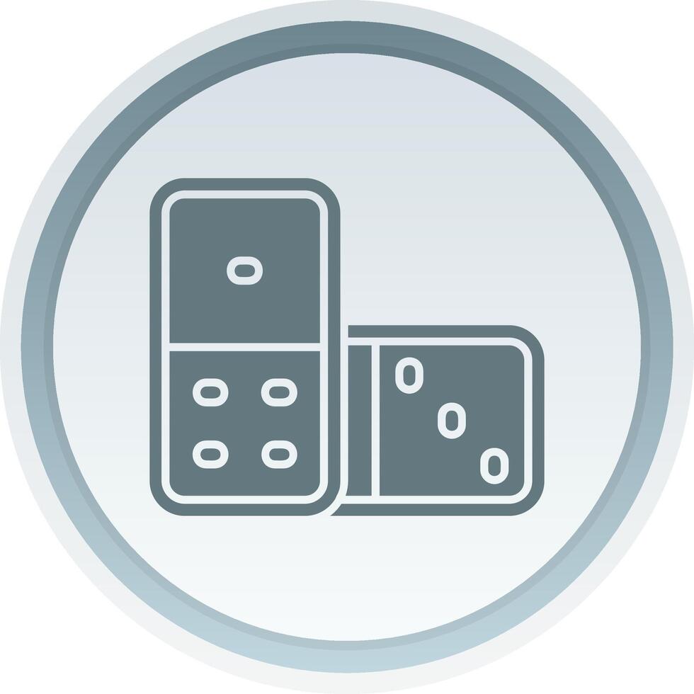 Domino Solid button Icon vector