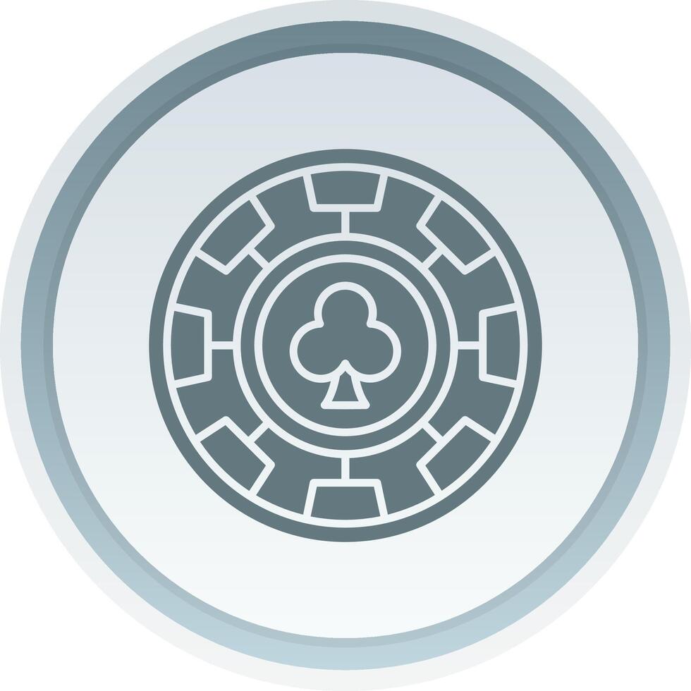 Chip Solid button Icon vector