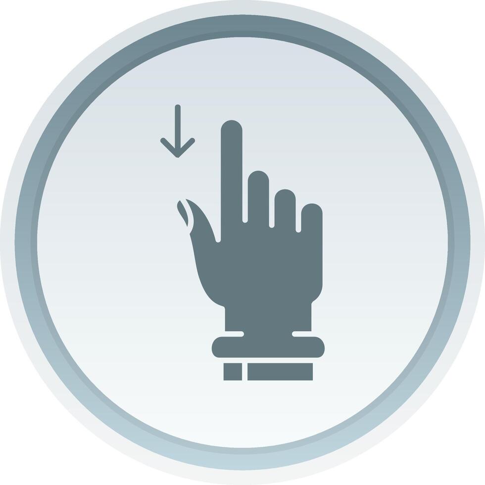 Swipe Down Solid button Icon vector