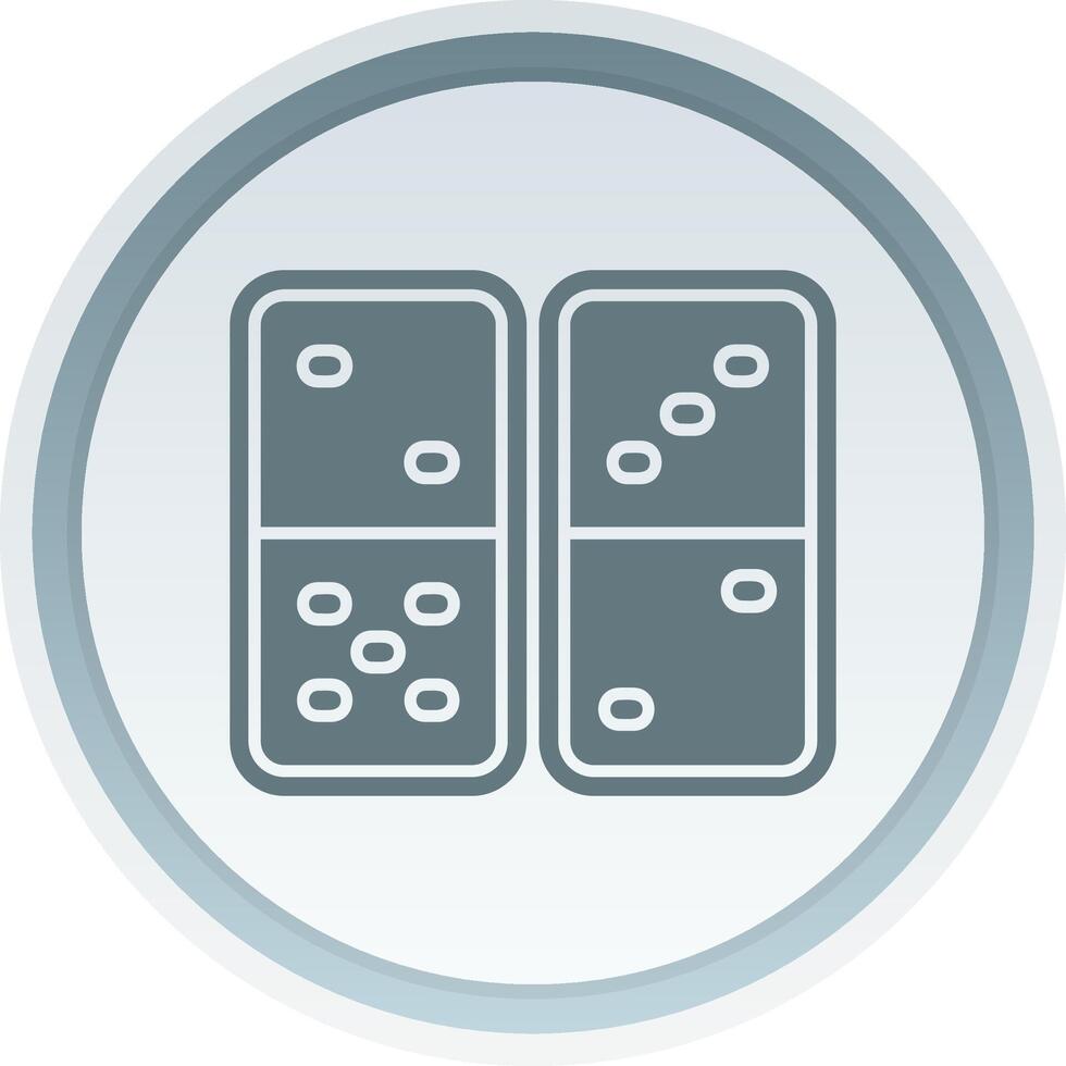 Domino Solid button Icon vector