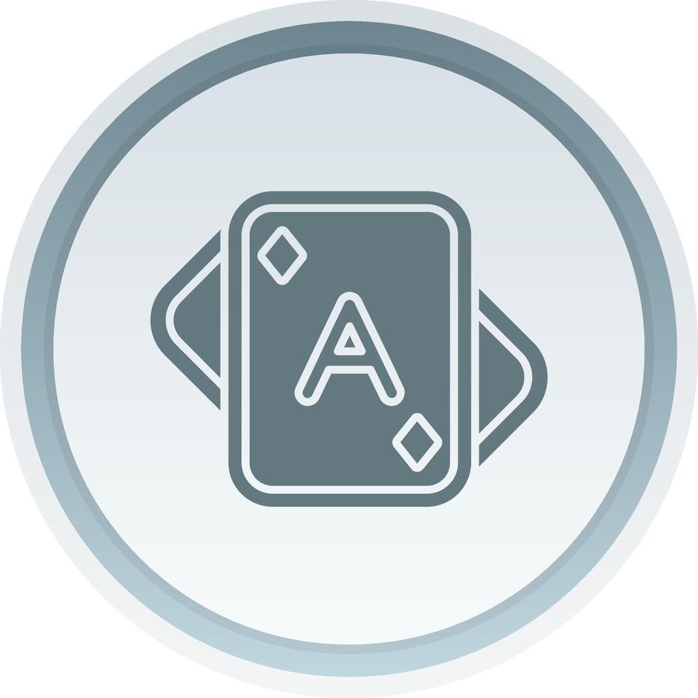 Aces Solid button Icon vector