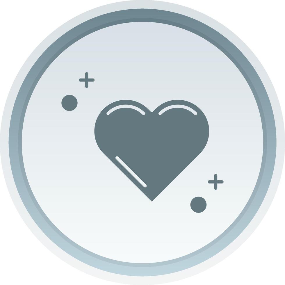 corazones sólido botón icono vector