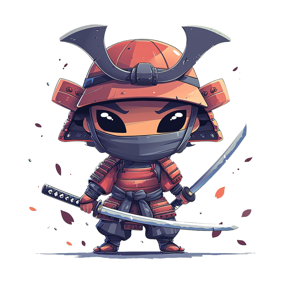 AI generated Charming Tales of Samurai Splendor Tee png
