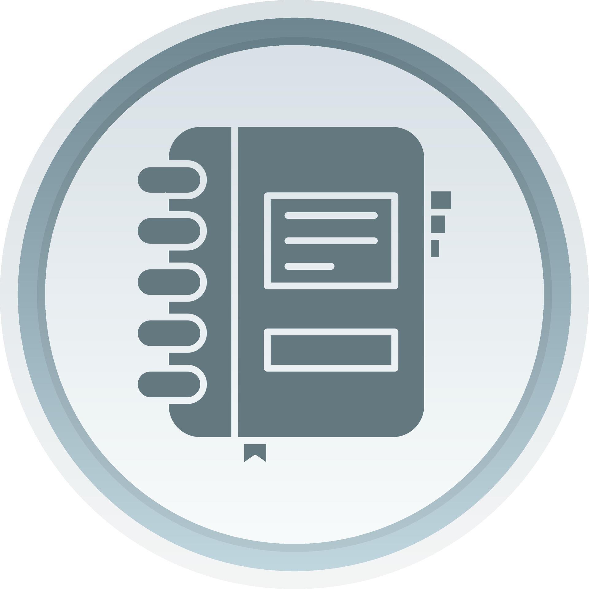 Notebook Solid button Icon 38518058 Vector Art at Vecteezy