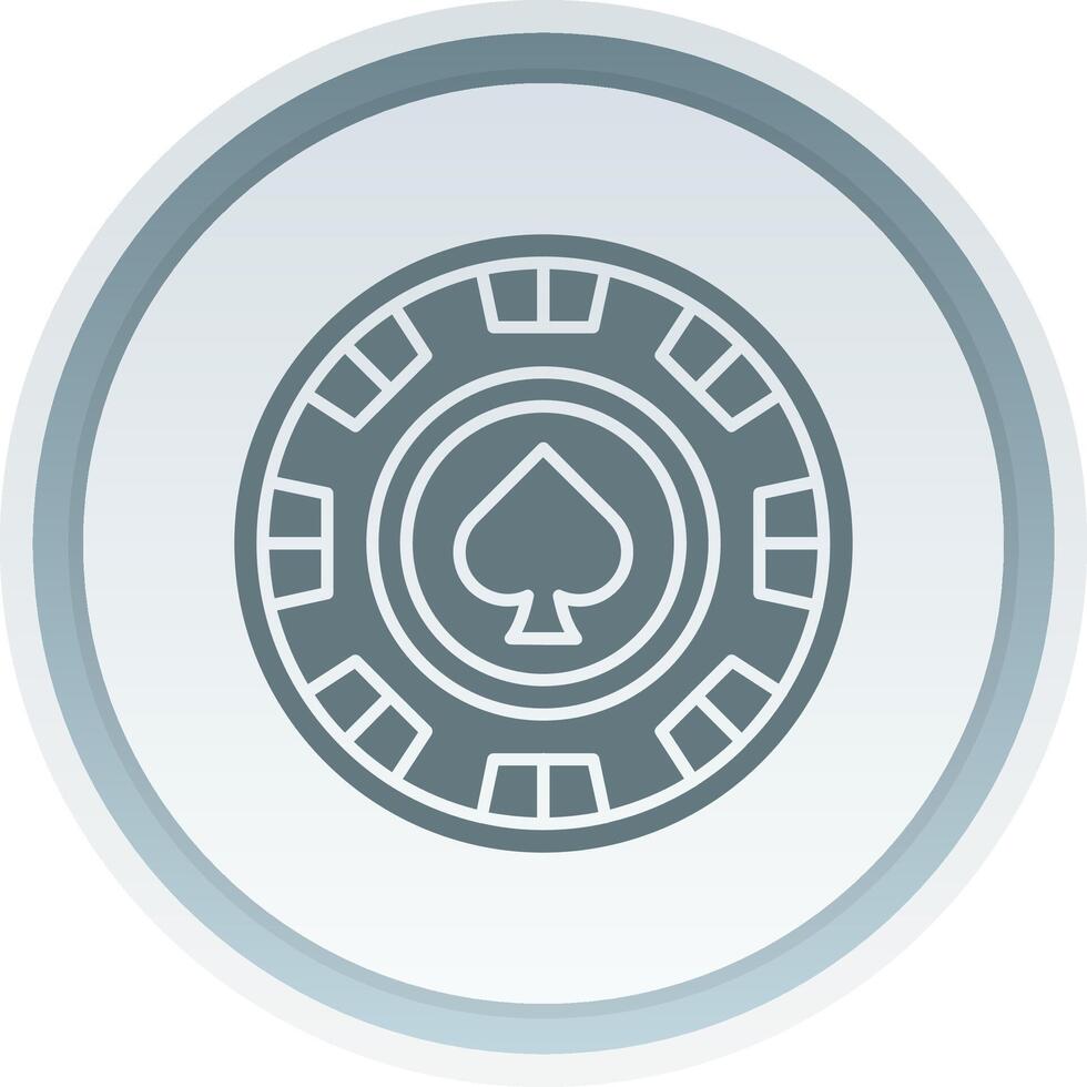 Chip Solid button Icon vector