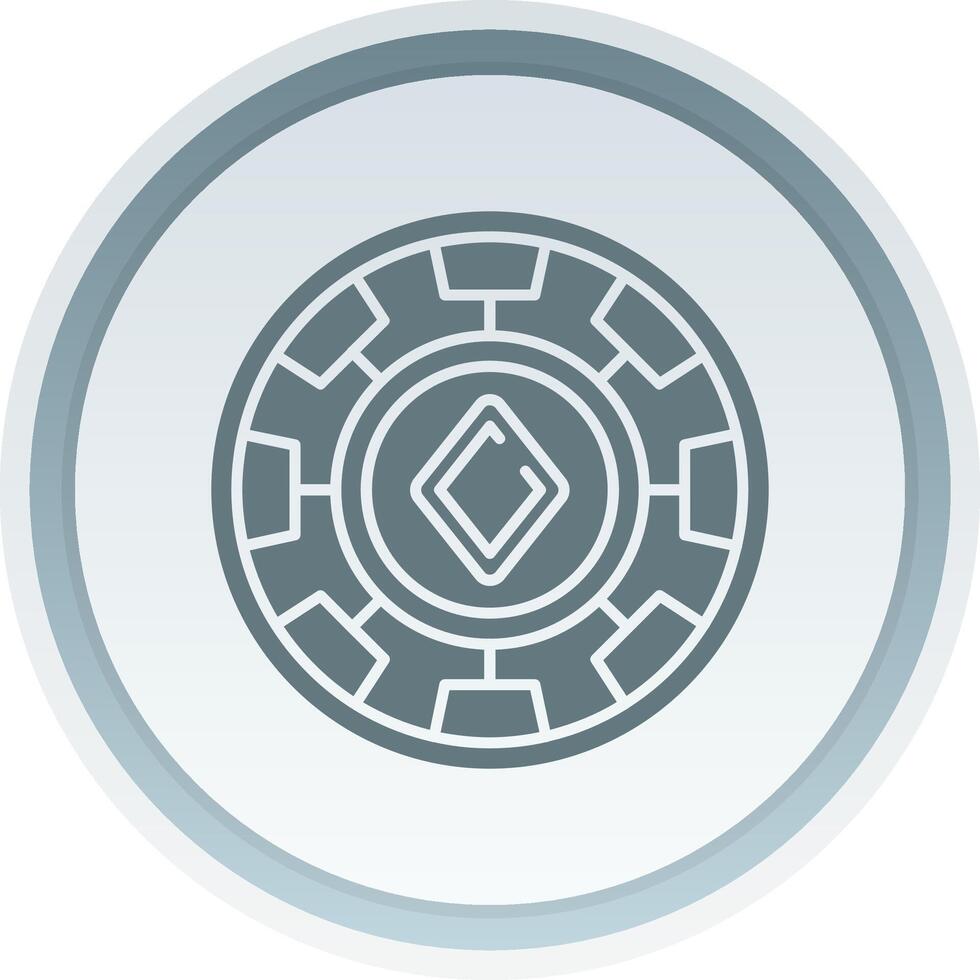 Chip Solid button Icon vector