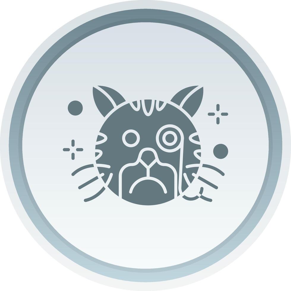 Detective Solid button Icon vector