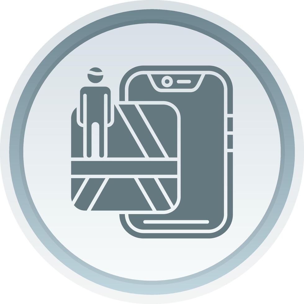 Street Solid button Icon vector