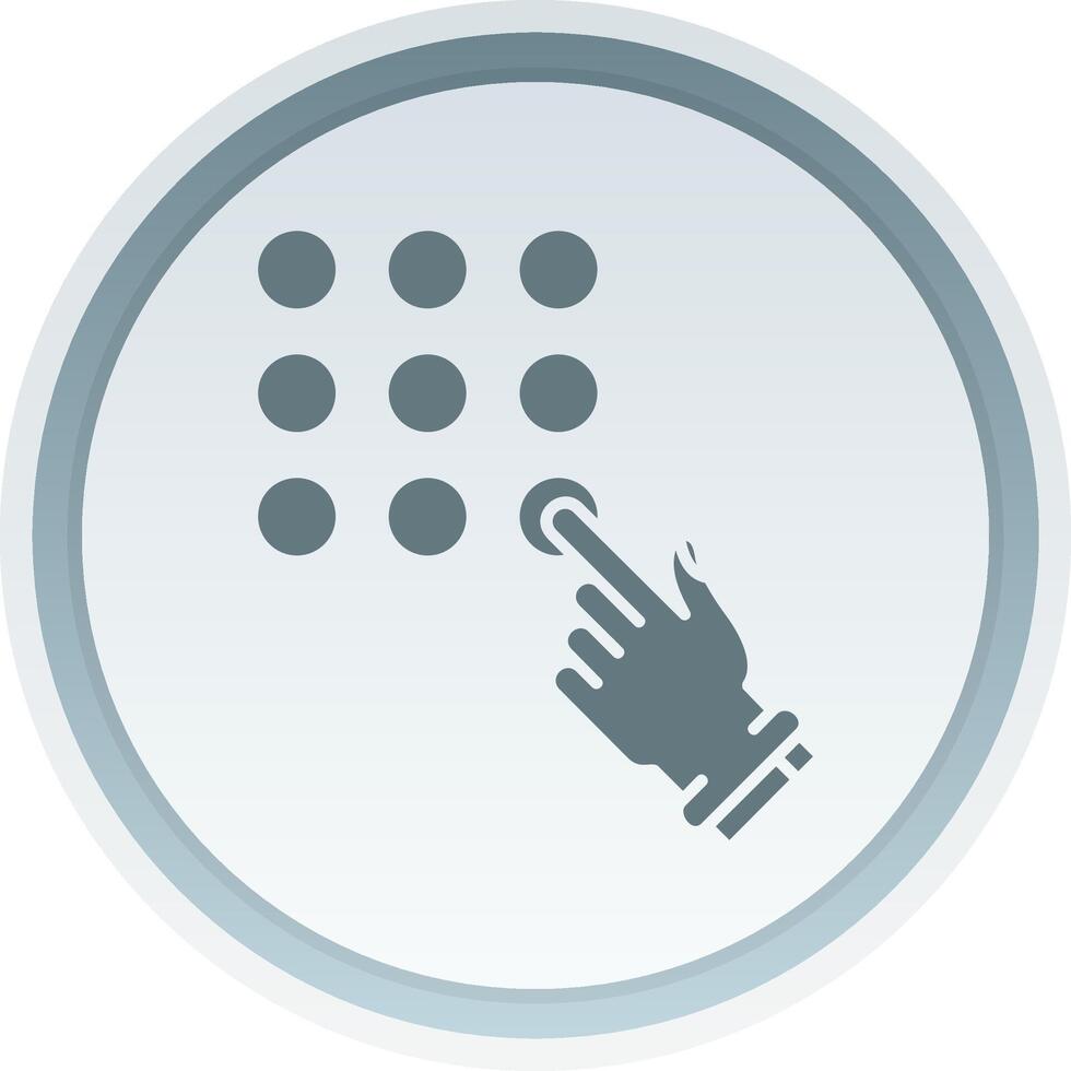 Password Lock Solid button Icon vector