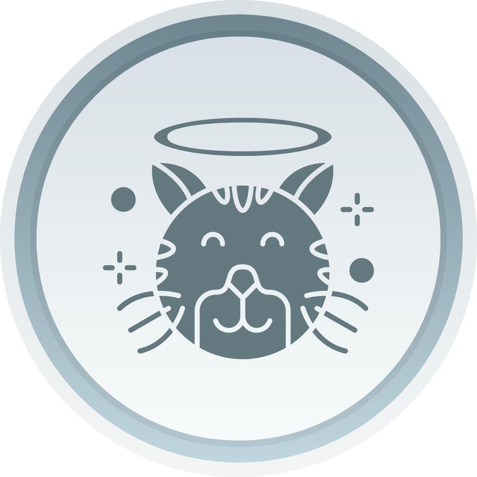 Angel Solid button Icon vector