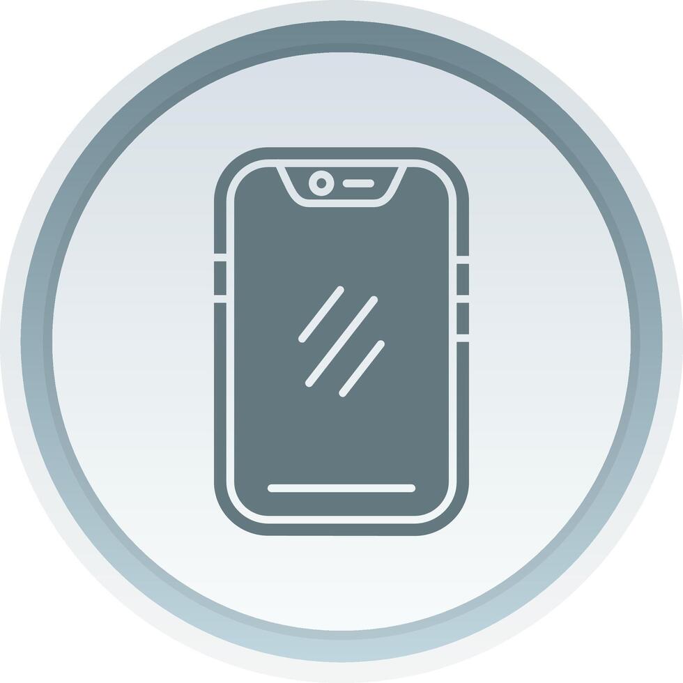 Smartphone Solid button Icon vector