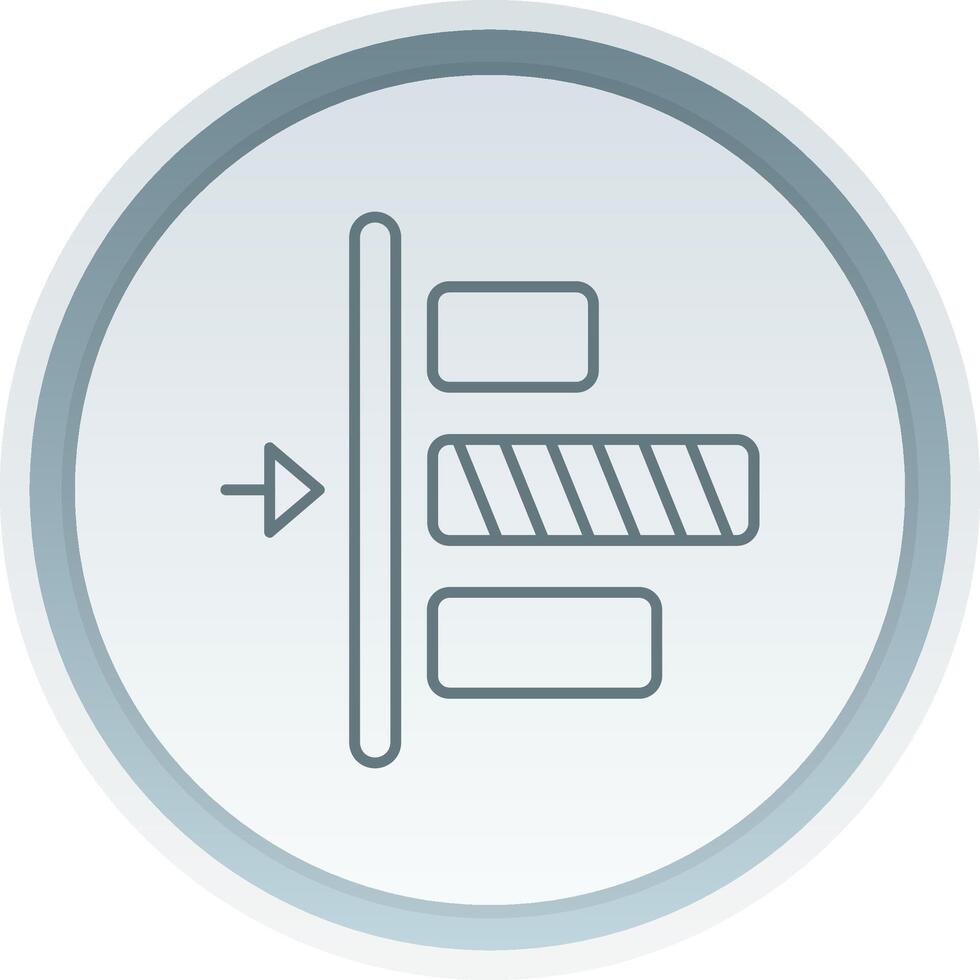 Left alignment Solid button Icon vector
