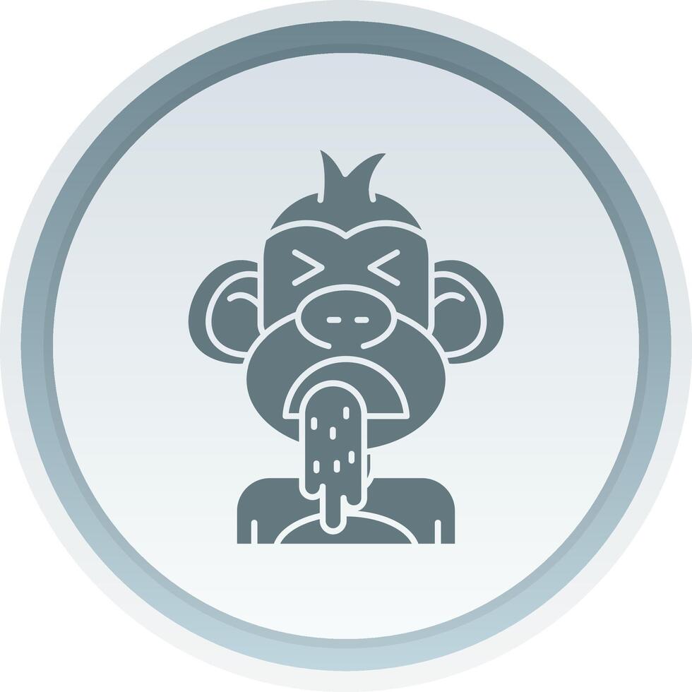Vomit Solid button Icon vector