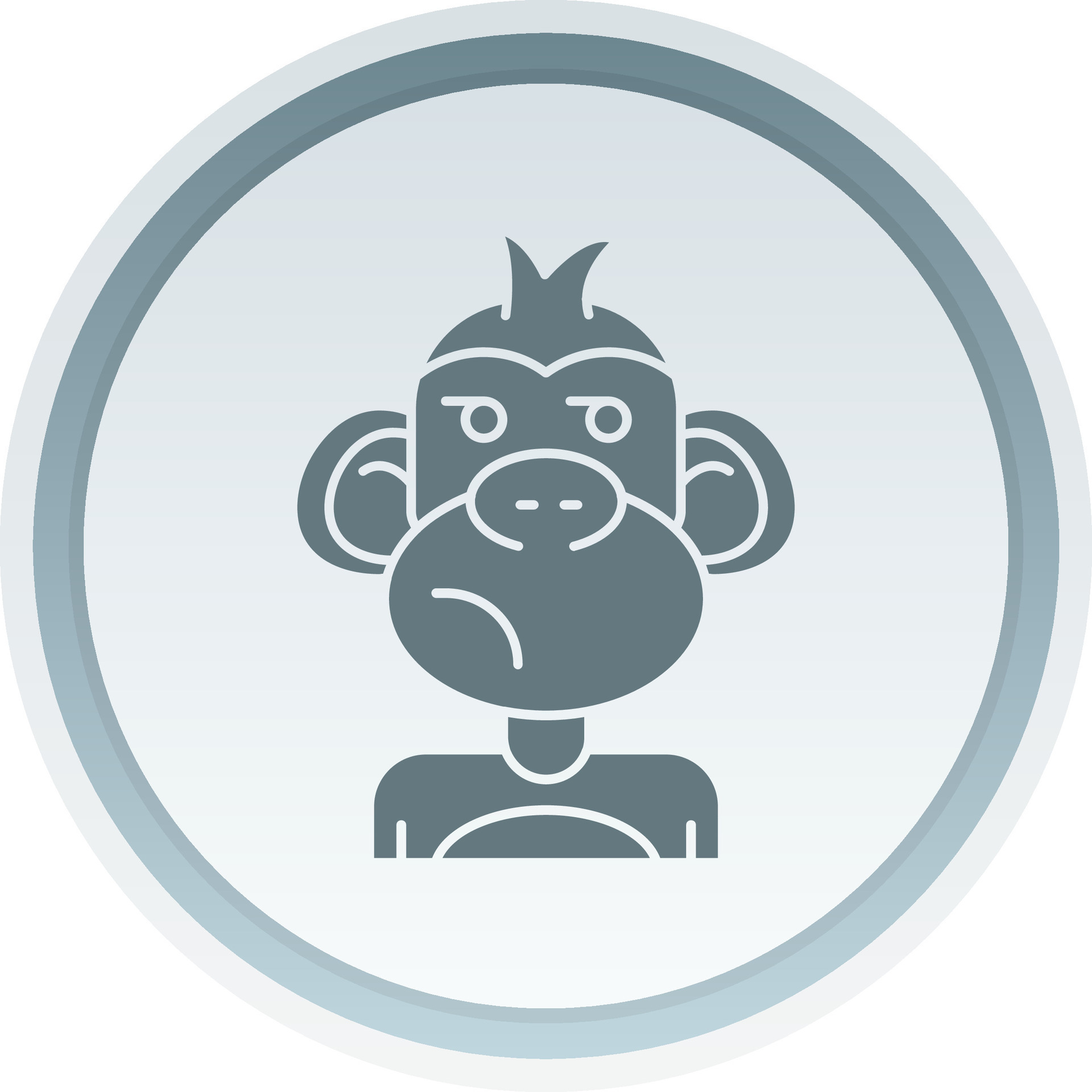 Suspicious Solid button Icon 38518274 Vector Art at Vecteezy