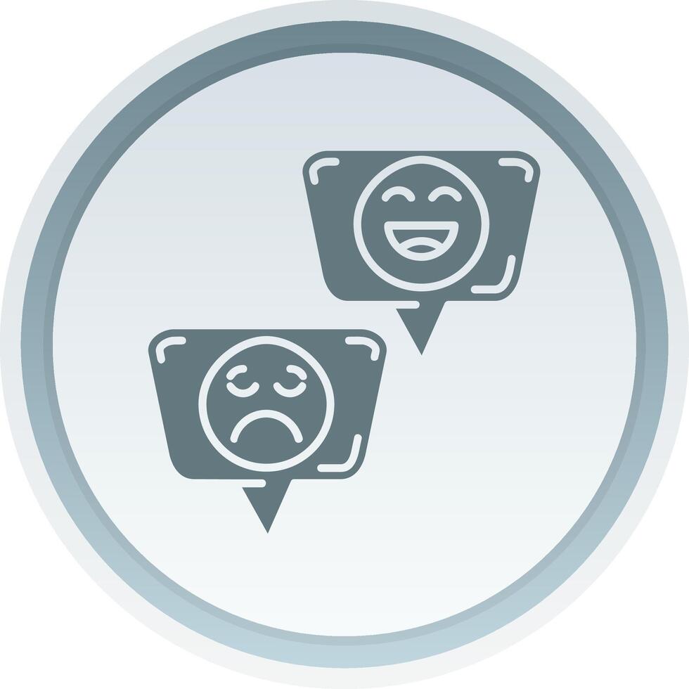 Emojis Solid button Icon vector