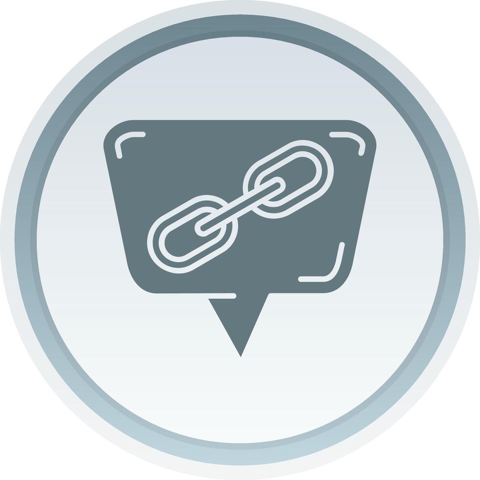 Link Solid button Icon vector