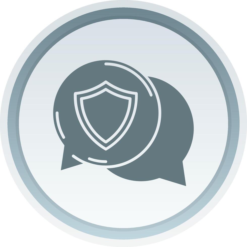 Secure Solid button Icon vector