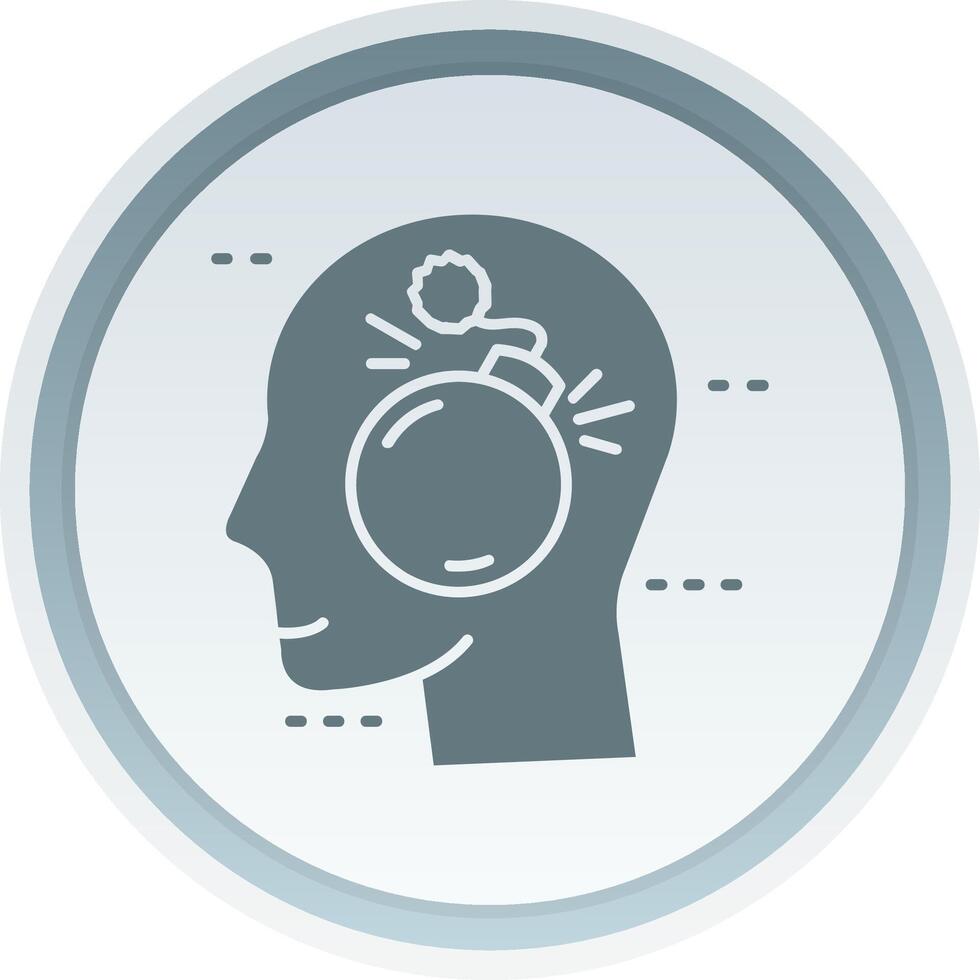Bomb Solid button Icon vector
