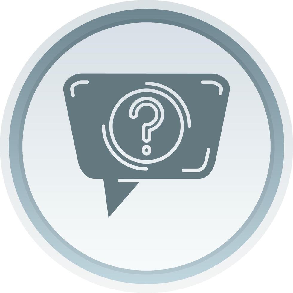 Question Solid button Icon vector