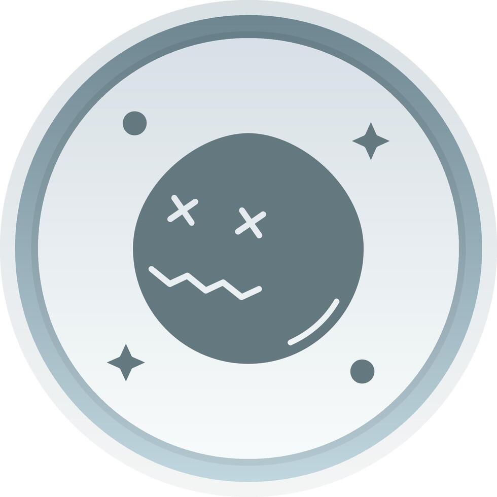 Dead Solid button Icon vector